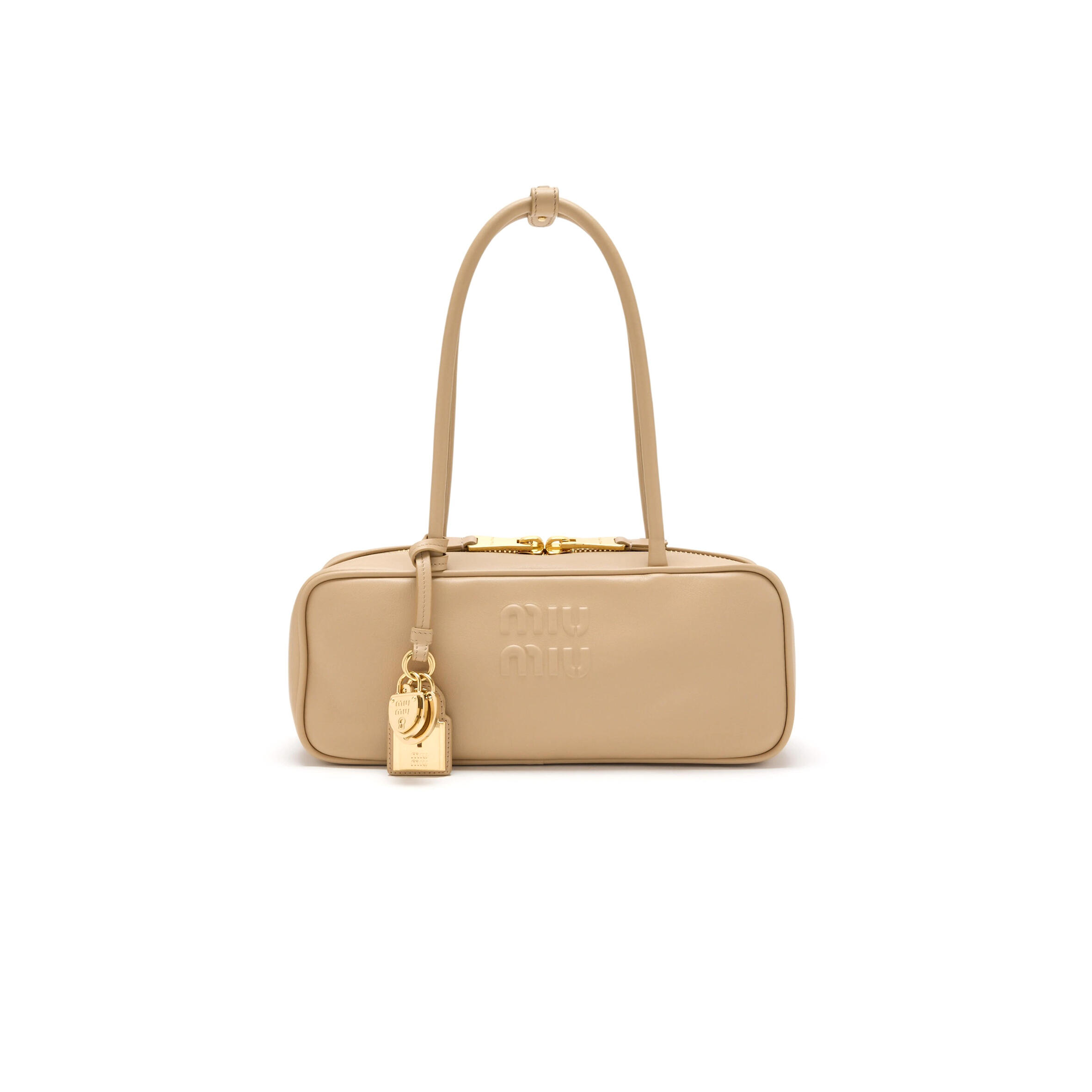 MIU MIU BEAU LEATHER BAG IN BLACK 5BB173 (28*12*8cm)